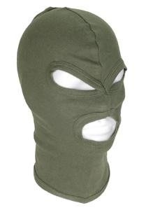 Maszk - BALACLAVA 3-HOLE THIN COTTON OLIV