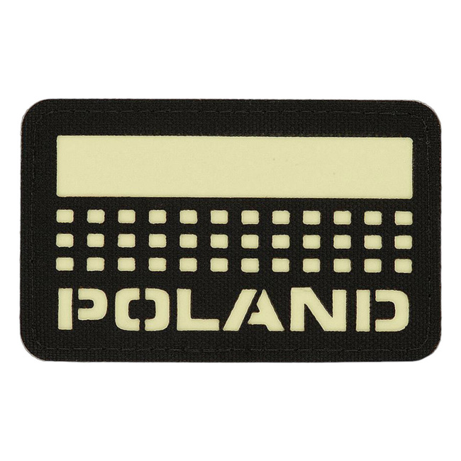 POLAND JELVÉNY (zászlóval) - 50 x 80 mm - LASER CUT - FEKETE/GID - M-TAC