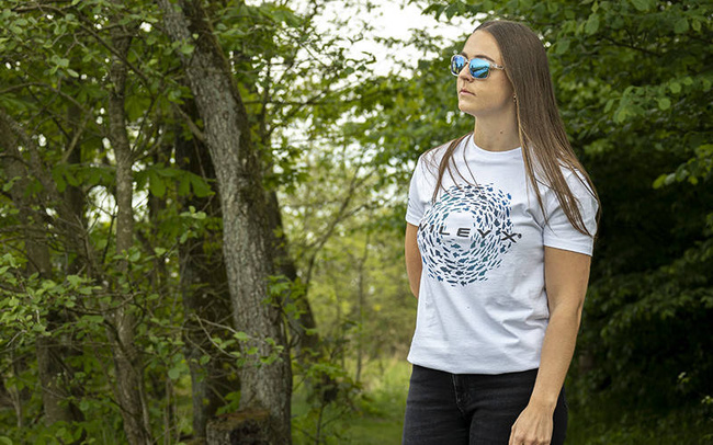 WX Fish T-shirt, cotton, white - Wiley X