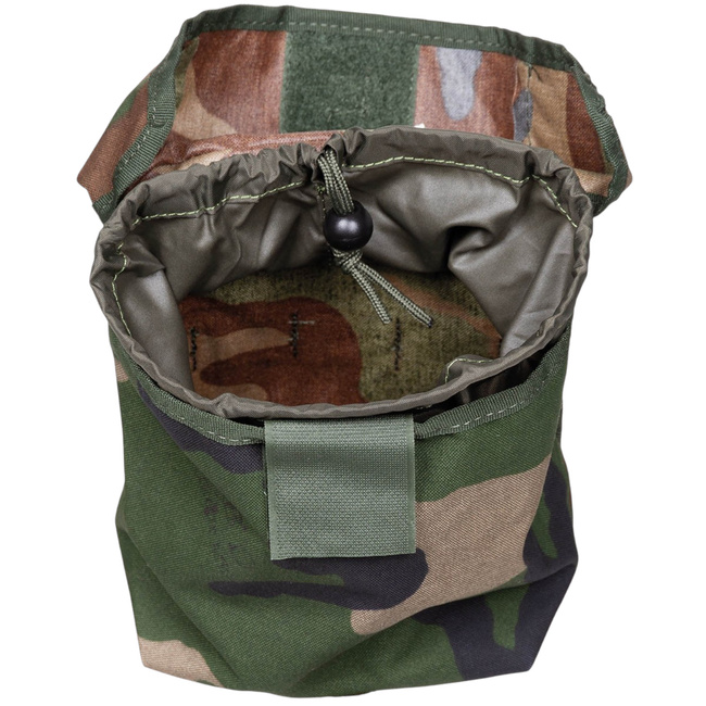 MULTIFUNCTIONAL POUCH - 16 X 16 X8 CM - MOLLE - MEDIUM - DUTCH ARMY MILITARY SURPLUS - FOREST CAMO, NAVY - USED