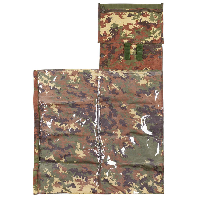 FOLDABLE MAP CASE - ITALIAN ARMY MILITARY SURPLUS - VEGETATO CAMO - LIKE NEW