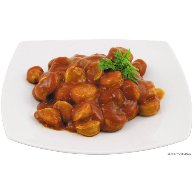 CURRY KOLBÁSZ KONZERV - 400 G - ELTARTHATÓSÁGI IDŐ 10 ÉV - MFH®