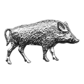 Hunting Hat Pin - Wild Boar - Silver