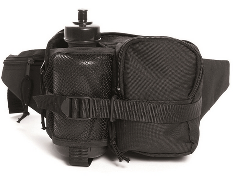 FANNY PACK, HIP BAG - WITH 1 L PLASTIC BOTTLE - Mil-Tec® - BLACK