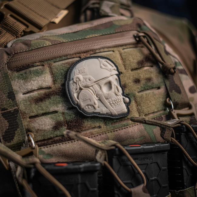 OPERATOR SKULL PATCH - 3D PVC - WHITE - M-TAC