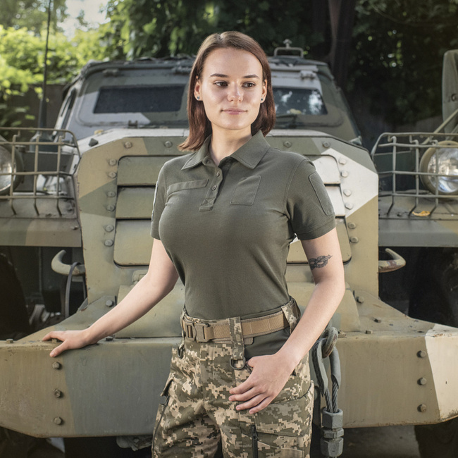 NŐI TAKTIKAI PÓLÓ - POLO-SHIRT 65/35 LADY - ARMY OLIVE - M-TAC