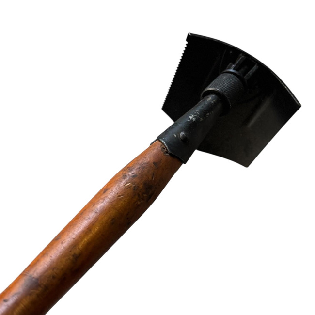Foldable Military Shovel, Romanian Army Surplus - like new, with leather case
