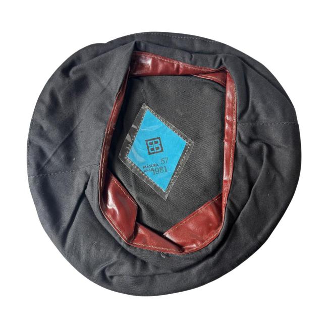 Burgundi/bordó szegélyű katonai beret - Román hadsereg katonai felesleg - Használ