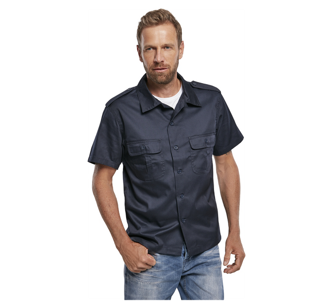 US shirt with short sleeves - Navy Blue - Brandit