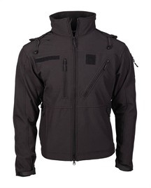 SCU 14 SOFTSHELL KABÁT, BLACK - MIL-TEC
