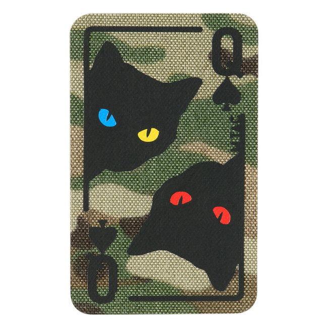 PIKK QUEEN KÁRTYA JELVÉNY - LASER CUT - CORDURA - MULTICAM/FEKETE - M-TAC