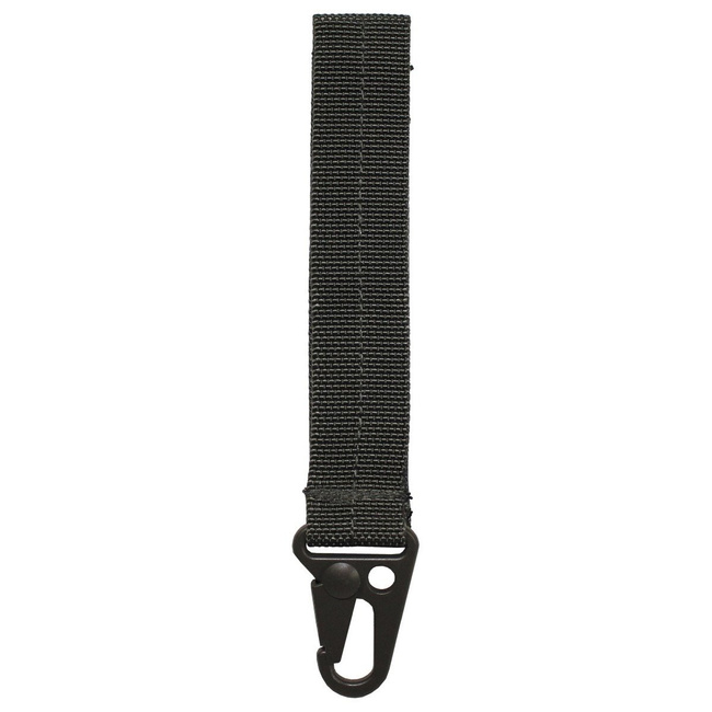 Key chain, ring, trinket, carabiner, "Tactical I", length 12 cm, green