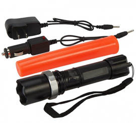 Flashlight LED 1W cu Acumulator, Zoom si Con Semnalizare 12V 220V Y608