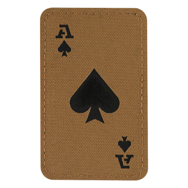 PIKK ÁSZ KÁRTYA JELVÉNY - LASER CUT - CORDURA - COYOTE/FEKETE - M-TAC