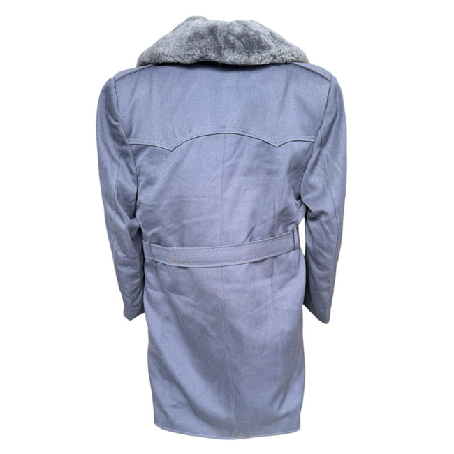 TISZTI HOSSZÚ KABÁT - KATONAI FELESLEG BOLGÁR LÉGIERŐ - REPÜLÉS KÉK - MINT ÚJ