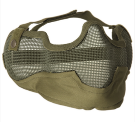 OD Airsoft Protection Mask W. Net Lens