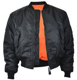 Amerikai MA1 Teesar Bomber dzseki, Fekete - Mil-Tec