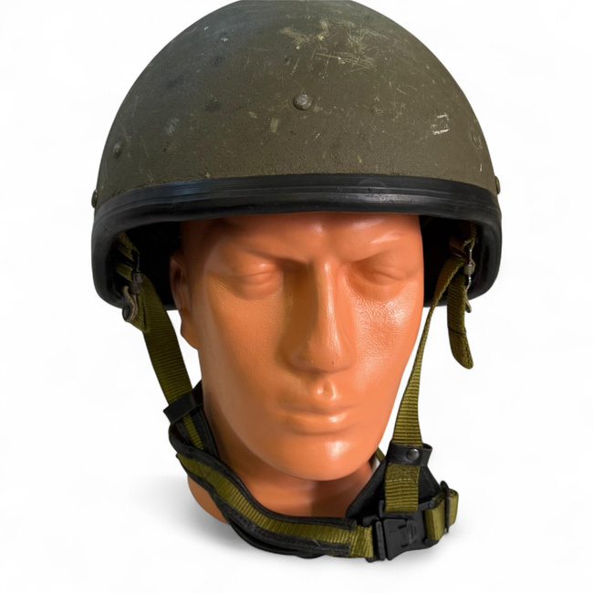 Ballistic Helmet - Military Surplus Romanian Armed Forces - Olive Green - Used / Deco