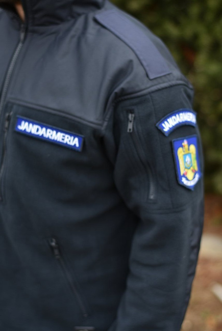 POLAR JACKET - CLASSIC ARMY - HELIKON TEX - NAVY BLUE - WITH EMBLEMS - JANDARMERY