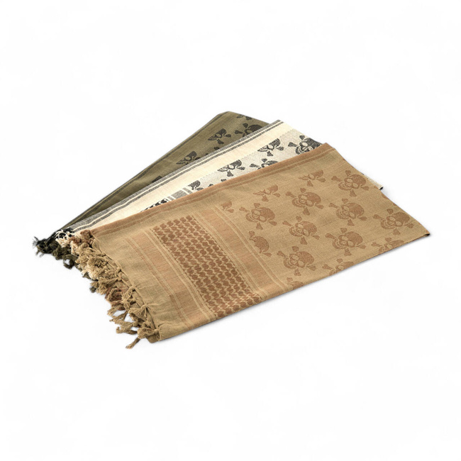 SHEMAGH SÁL - PIRATE SKULL - OLIVE/FEKETE - M-TAC