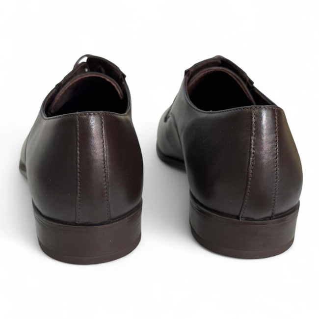 Scriere  Classic Leather Shoes for the Ministry of National Defense, Army, and Public Administration - MARISDAL Shoes - Brown Vitello