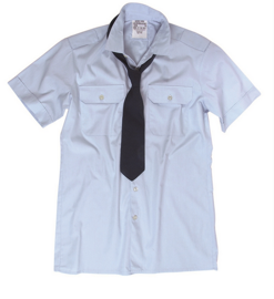 NÉMET SZOLGÁLATI ING - RÖVID UJJÚ - KÉK - KATONAI FÖLÖSLEG - HASZNÁLT