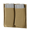 LOW PROFILE ELASTIC DOUBLE MAGAZINE POUCH - DEFCON 5® - COYOTE TAN