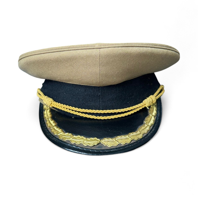 RSR TISZTI SAPKA - TÜZÉRSÉG/TECHNIKAI - ROMÁN HADSEREG KATONAI FELESLEG - ZÖLD OD - MINT ÚJ