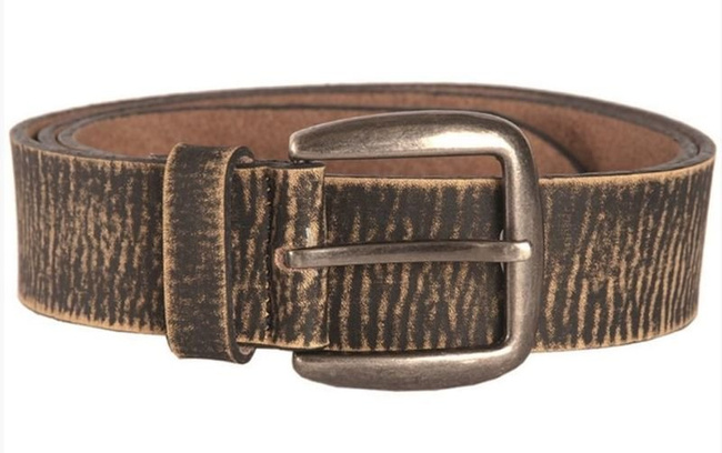 VINTAGE BLACK LEATHER BELT