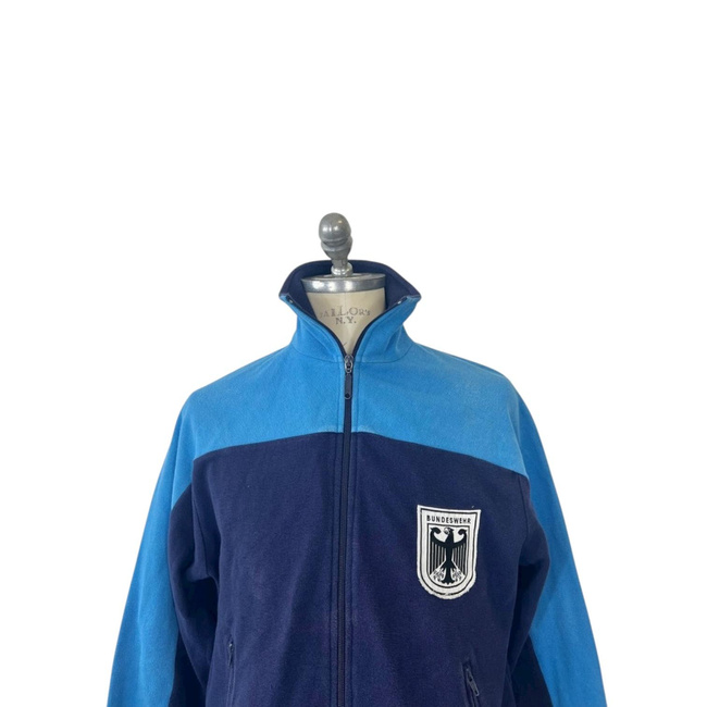 Vintage Track Jacket - 1980s - German Army Bundeswehr Surplus - Blue/Black - Used