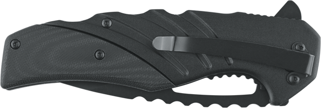 TACTICAL FOLDING KNIFE - "DELTA" - DEFCON 5® - BLACK