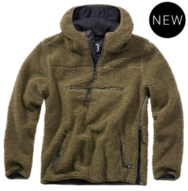 TEDDYFLEECE WORKER PULLOVER - OLIVE - BRANDIT