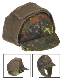 Téli sapka - Katonai felesleg a német hadseregtől - Flecktarn - Használt