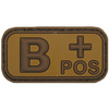 3D VELCRO PATCH - 5 x 2.5 CM - MFH® - BARNA/KHAKI - VÉRCSOPORT "B POS"