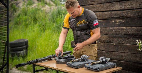 PISZTOLYTÁSKA - SINGLE PISTOL WALLET® - NYLON - Helikon-Tex® - KÉK MELANGE