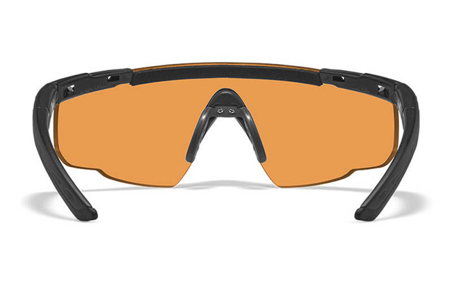 BALLISTIC SUNGLASSES - SABER ADVANCED - WILEY X - GREY/ CLEAR/ LIGHT RUST - Black frame 
