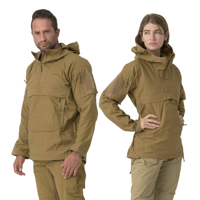 Unisex Tracer Anorak Jacket - Polycotton Stretch Ripstop - Duck Hunter Camo - Helikon Tex