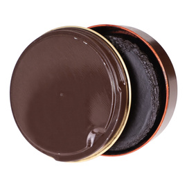 BROWN SHOE CREAM WITH FAT - FROM THE SWISS ARMY - APPROX. 100-130 g - IN GOOD CONDITION