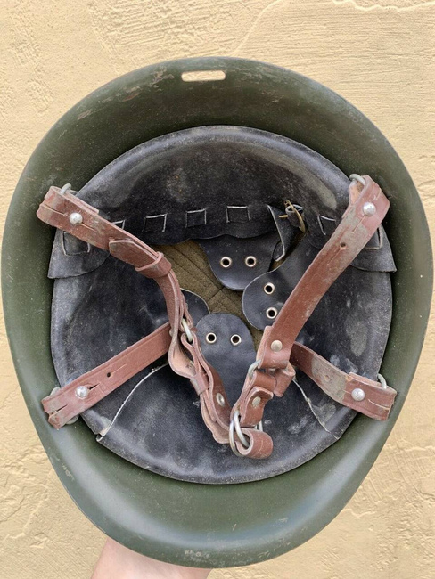 M73 HELMET - COLD WAR ERA - ROMANIAN ARMY MILITARY SURPLUS - USED CONDITION