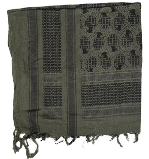 Shemagh scarf - od/black PINEAPPLE