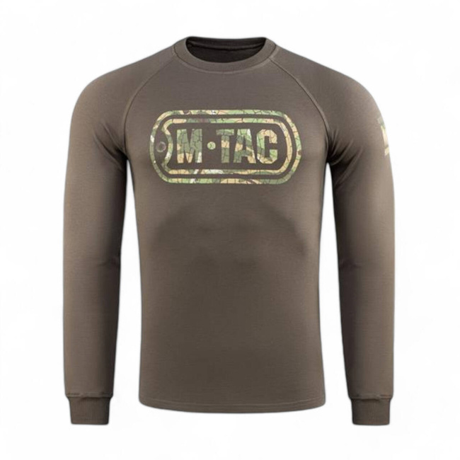 RAGLAN BLÚZ LOGÓVAL - SÖTÉT OLÍVA - M-TAC