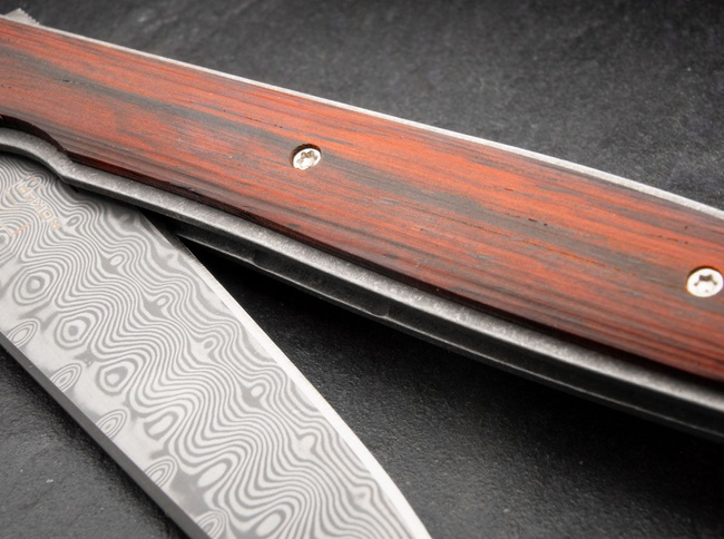DAMASCUS KNIFE URBAN TRAPPER COCOBOLO - BOKER PLUS