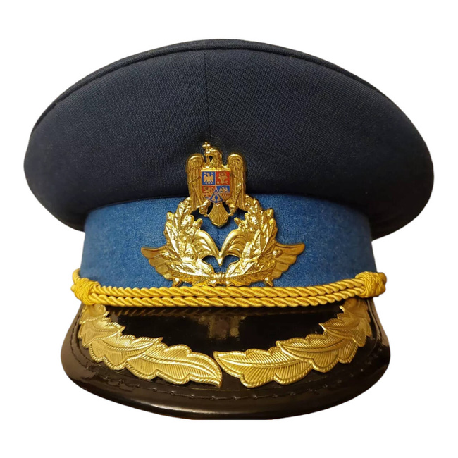 CAP BADGE - SENIOR AVIATION OFFICER, R.S.R. PILOT - ROMANIAN ARMY MILITARY SURPLUS - IN GOOD CONDITION