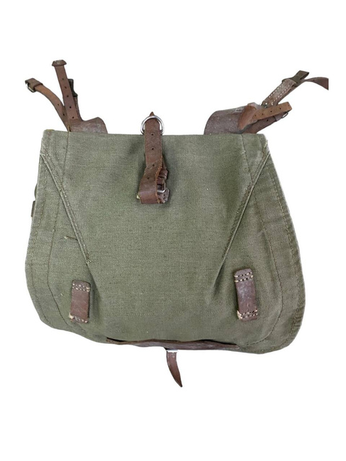 Military Rucksack- Cold War Romanian army (Canvas) - vintage rare - OD Green - Used