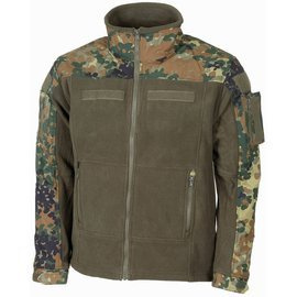 MFH "COMBAT" KABÁT - FLEECE - BW CAMO