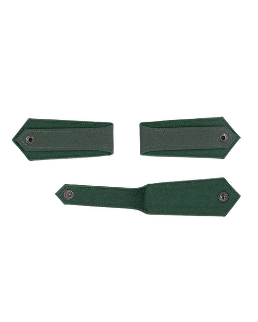 PAIR OF POLICE EPAULETTES – 2 STARS – OD GREEN/GREEN – WEST GERMAN FEDERAL POLICE – LIKE NEW
