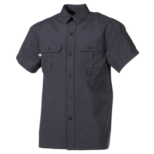 Outdoor Shirt, short sleeves, Black, Microfibre