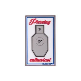 "PIERCEING ENTHUSIAST" PATCH - PVC - WHITE