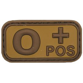 3D VELCRO PATCH - 5 x 2.5 CM - MFH® - BARNA/KHAKI - VÉRCSOPORT "0 POS"
