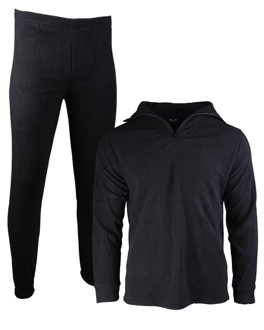 TERMIKUS FLEECE ALSÓNEMŰ SZETT CIPZÁRRAL - Mil-Tec® - FEKETE